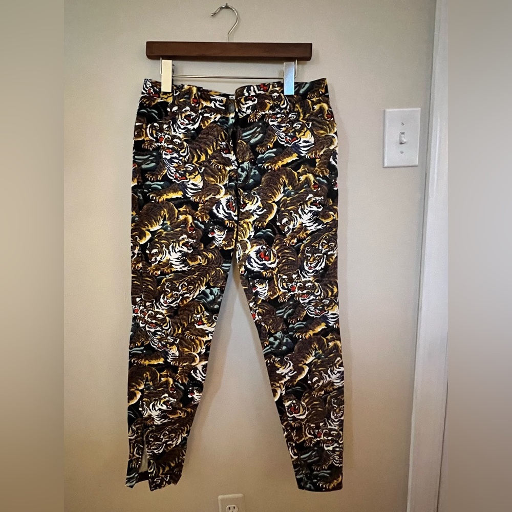 KENZO Low Rise Tiger Print Jean